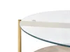 BELIANI Couchtisch Gold / Hellbraun mit Glasplatte aus Produktbild-Vorschau 4