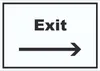 Exit Schild mit Text und Richtungspfeil rechts Ausgang Produktbild-Vorschau 1