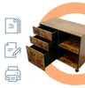 Relaxdays, carrello contenitore con ruote, 3 cassetti, 2 Anteprima dell’immagine prodotto 7