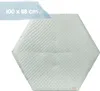 A hexagonal playpen with a quilted pattern, shown from a top-down perspective on a white background. Náhled obrázku produktu