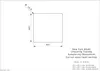 A technical drawing showing the dimensions and cut-out specifications for a sink. Produktbild-Vorschau