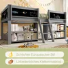 Merax Halbhohes Etagenbett 90x200 cm, mit Stauraumfächern, Produktbild-Vorschau 8