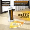 Termoventilatore ceramico Brandson da 2000W con Anteprima dell’immagine prodotto 3