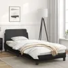 Design Bettgestell mit Kopfteil Schwarz 80x200 cm Produktbild-Vorschau 3