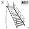 16 Stufen Stahltreppe beidseitigem Geländer Breite 120 cm Produktbild-Vorschau 1