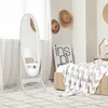 HOMCOM Miroir à Pied Ovale Style Shabby Chic Inclinaison Voir les images du produit 2
