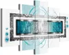 Italienischer Leinwand Leinwandbild - Turquoise blizzard Produktbild-Vorschau 1