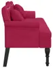 vidaXL Sitzbank mit Kissen Weinrot 120,5x65x75 cm Samt Produktbild-Vorschau 4