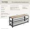 tectake® Schuhregal Blackpool 101 x 30,5 x 45,5 cm Produktbild-Vorschau 5