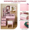 Table de maquillage élégante avec miroir et éclairage à 3 Voir les images du produit 8