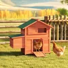 PawHut Hühnerstall 113,5x67,5x95,5 cm Hühnerhaus aus Holz Produktbild-Vorschau 2