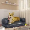Hundebett Ergonomisch Schaumstoff Dunkelblau 75x53cm Produktbild-Vorschau 2