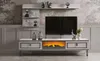 Wohnzimmer Set 2tlg TV Ständer and Regal weiß Holz Produktbild-Vorschau 2