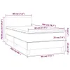 Boxspringbett mit Matratze & LED Blau 80x200 cm Stoff Produktbild-Vorschau 9
