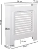 FineBuy Kryt radiátoru 78 cm, bílý matný lak, kryt topení, Náhled obrázku produktu 3
