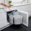 Vestavěný odpadkový koš "Kollby" 2 x 12 l + 1 x 6 l otočný Náhled obrázku produktu 2