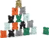 A pyramid-like structure made of small, colorful monster-like figures. Anteprima dell’immagine prodotto