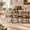 Relaxdays bijzettafel, met 2 plateaus, hoogte x diameter: Productafbeelding-voorbeeld 7