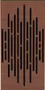 A single acoustic panel with a wood grain texture and a pattern of vertical slots. Podgląd zdjęcia produktu