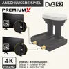 PremiumX Twin Monoblock LNB 3° PXMB-3T Sat für 2 Teilnehmer Produktbild-Vorschau 5