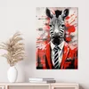 DEQOART Glasbild Echtglas 60x90 cm 'Zebra im Rampenlicht' Produktbild-Vorschau 4