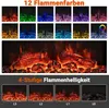 Collage of images showing different flame colors and brightness levels of an electric fireplace. Anteprima dell’immagine prodotto