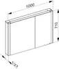 KEUCO SOMARIS Spiegelschrank Wandvorbau 2-türig, Produktbild-Vorschau 5