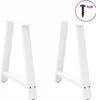 Two white A-frame table legs are shown against a white background, with a small inset showing a screw and the text 'x20'. Produktbild-Vorschau