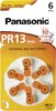 A package of Panasonic PR13 hearing aid batteries. Náhled obrázku produktu