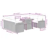 10-tlg. Garten-Sofagarnitur mit Kissen Grau Poly Rattan Produktbild-Vorschau 3