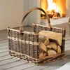 Panier à bois "Grande" en osier, panier à bois pour le bois Voir les images du produit 1