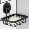 Mensola doccia in metallo nero con ventosa 13,5x10,5x11,5 Anteprima dell’immagine prodotto 4
