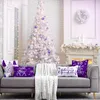 sada 4 povlaků na vánoční polštáře Miaikoe 55x55 cm lila Náhled obrázku produktu 6