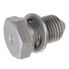 A close-up studio shot of a metal bolt with a washer, isolated on a white background. Podgląd zdjęcia produktu