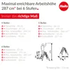 Hailo D100 TL TopLine Escabeau avec montants télescopiques Voir les images du produit 6