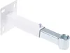A white metal bracket with a silver adjustable extension and a threaded end, isolated on a white background. Voir les images du produit
