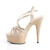 DELIGHT-613 Damen Sandale von Pleaser, Beige  , EU 39, US 9 Produktbild-Vorschau 3