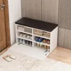 Rangement pour chaussures blanc avec siège et espace de Voir les images du produit 2