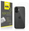 A product packaging box for screen protectors is shown next to a smartphone with screen protectors applied. Produktbild-Vorschau