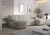 Ecksofa Alvito U, Farbe: Elfenbein. Material: Bouclé. A: B: Produktbild-Vorschau 1
