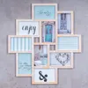 A collage of framed pictures arranged in a staggered pattern on a gray textured background. Produktbild-Vorschau