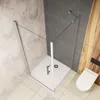 A modern bathroom with a shower enclosure and a toilet. Produktbild-Vorschau