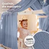 Hausbetthimmel Baumwoll Musselin Betthimmel Kinder Hausbett Produktbild-Vorschau 2