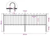 Recinzione da giardino con staffa design in acciaio 3,4 x 1 Anteprima dell’immagine prodotto 3