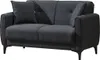 Schlafsofa Schlafcouch anthrazit 138 cm mit Bettkasten - Produktbild-Vorschau 1