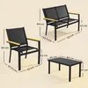 Outsunny Gartenmöbel Set für 4 Personen mit 2er Sofa Stuhl Produktbild-Vorschau 3