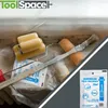 A collection of painting tools, including paint rollers and a brush, along with a plastic sheet, presented in a collage format with a product package in the lower right corner. Náhľad obrázku produktu