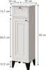 Armoire de salle de bain Vicco Vanity Blanc 32x92cm avec Voir les images du produit 2