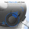 Close-up of a water filter pitcher lid with a mechanical filter life recorder. Náhled obrázku produktu