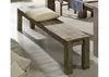 MASSIVMOEBEL24 Bank Sheesham 160x35x45 grau geölt NATURE Produktbild-Vorschau 3